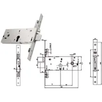 ELETTROSERRATURA TRIPLICE INFILARE P/FASCE CAT+SCR.MM.78H 94900