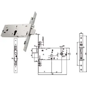 ELETTROSERRATURA TRIPLICE INFILARE P/FASCE CAT+SCR.MM.78H 94900
