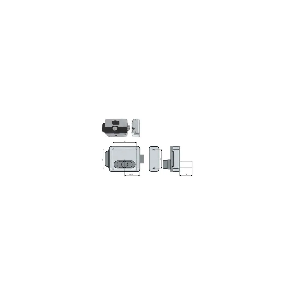 ELETTROSERRATURA APPLICARE CANCELLI REVERSIBILE PULSANTE MULTIPLA 5015
