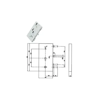 SERRATURA TRIPLICE APPLICARE MULTIFUNZ. CIL. EU. + D/M BLINDATE 133Y9