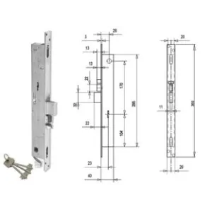 ELETTROSERRATURA TRIPLICE INFIL. PER MONTANTI D/M CATEN. E SCR. F6703