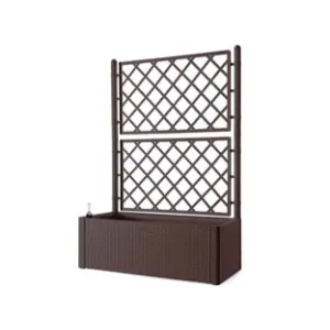 FIORIERA NATURAL DELUXE MOKA RETTANGOLARE CON SPALLIERA