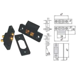 COPPIA CONTATTI ELETTRICI A PRESSIONE 06510
