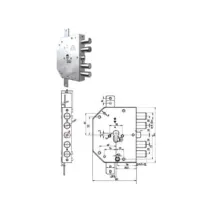 SERRATURA TRIPL.APPLICARE SCR.CIL.EUROP. INGRANAGGI BLIND.2155 PE GEAR