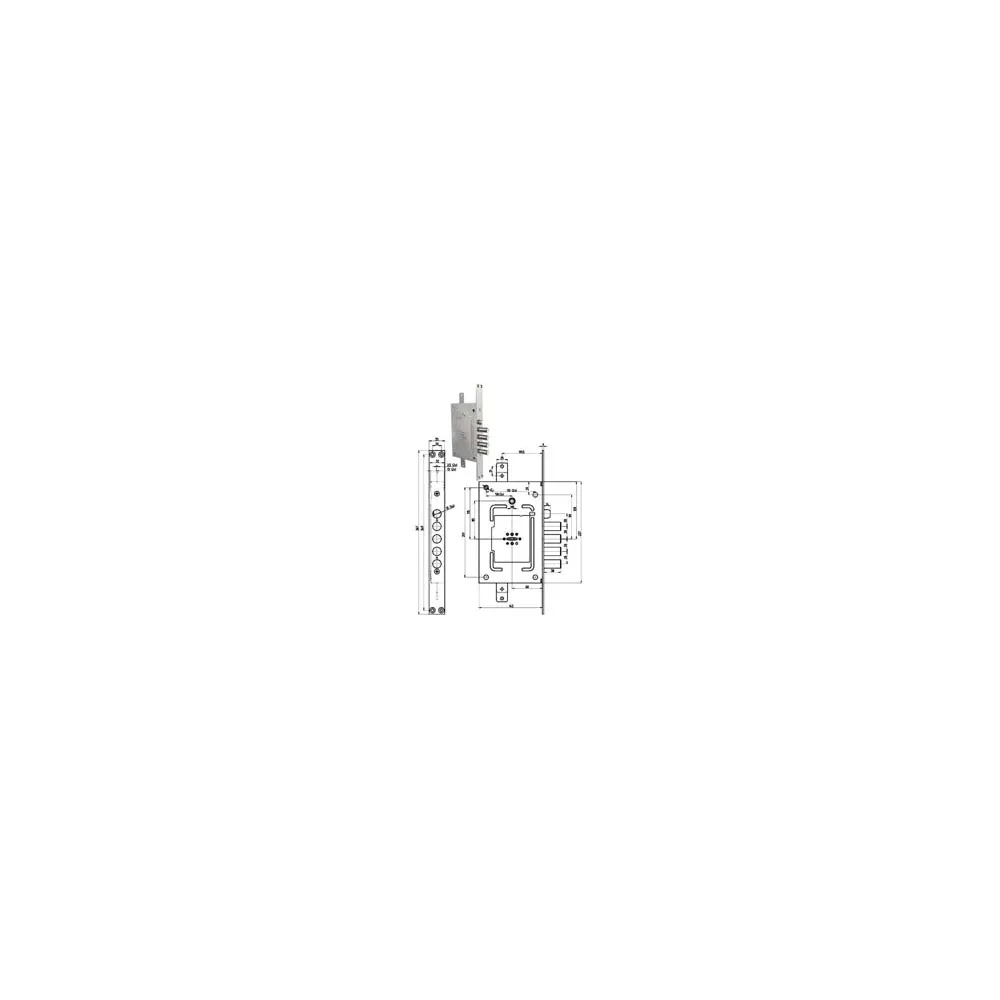 SERRATURA TRIPLICE INFILARE SCROCCO DOPPIA MAPPA BLINDATE REV. 2650
