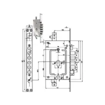 SERRATURA TRIPL. INFIL. SCR.CIL. EU.+ CIL. EU. BLIND.REV. 2951 PENDOP