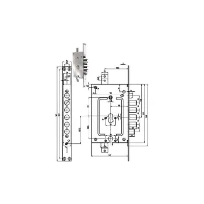 SERRATURA TRIPL. INFIL. SCR.CIL. EU.+ CIL. EU. BLIND.REV. 2951 PENDOP