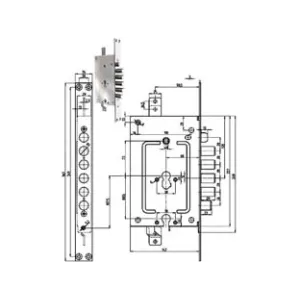 SERRATURA TRIPL. INFIL. SCR.CIL. EU.+ CIL. EU. BLIND.REV. 2951 PENDOP