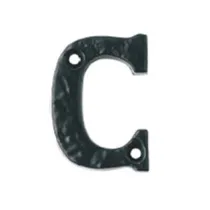 LETTERA ALFABETO "C" IN FERRO NERO OPACO