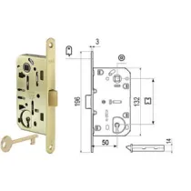 SERRATURA PATENT DA INFILARE MEDIANA EVOLUTION BORDO TONDO OTTONATO