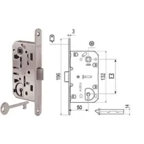 SERRATURA PATENT DA INFILARE MEDIANA EVOLUTION BORDO TONDO CROMATO OP.