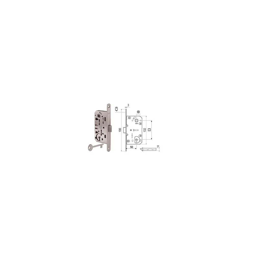 SERRATURA PATENT DA INFILARE MEDIANA EVOLUTION BORDO TONDO CROMATO OP.