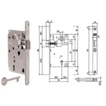 SERRATURA PATENT DA INFILARE CENTRO SOLO SCROCCO BORDO TONDO CROM. OP.