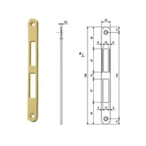 CONTROPIASTRA SERRATURA PATENT CENTRO BORDO TONDO OTT. FRONTALE MM.18