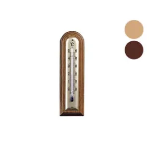 TERMOMETRO LEGNO NOCE  ARROTONDATO