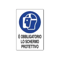 CARTELLO "E' OBBLIGATORIO LO SCHERMO PROTETTIVO"