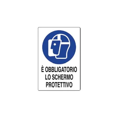 CARTELLO "E' OBBLIGATORIO LO SCHERMO PROTETTIVO"