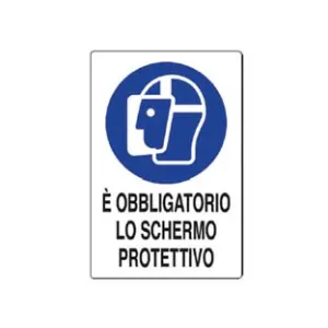 CARTELLO "E' OBBLIGATORIO LO SCHERMO PROTETTIVO"