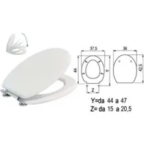 SEDILE WC LACCATO BIANCO CON CHIUSURA RALLENTATA