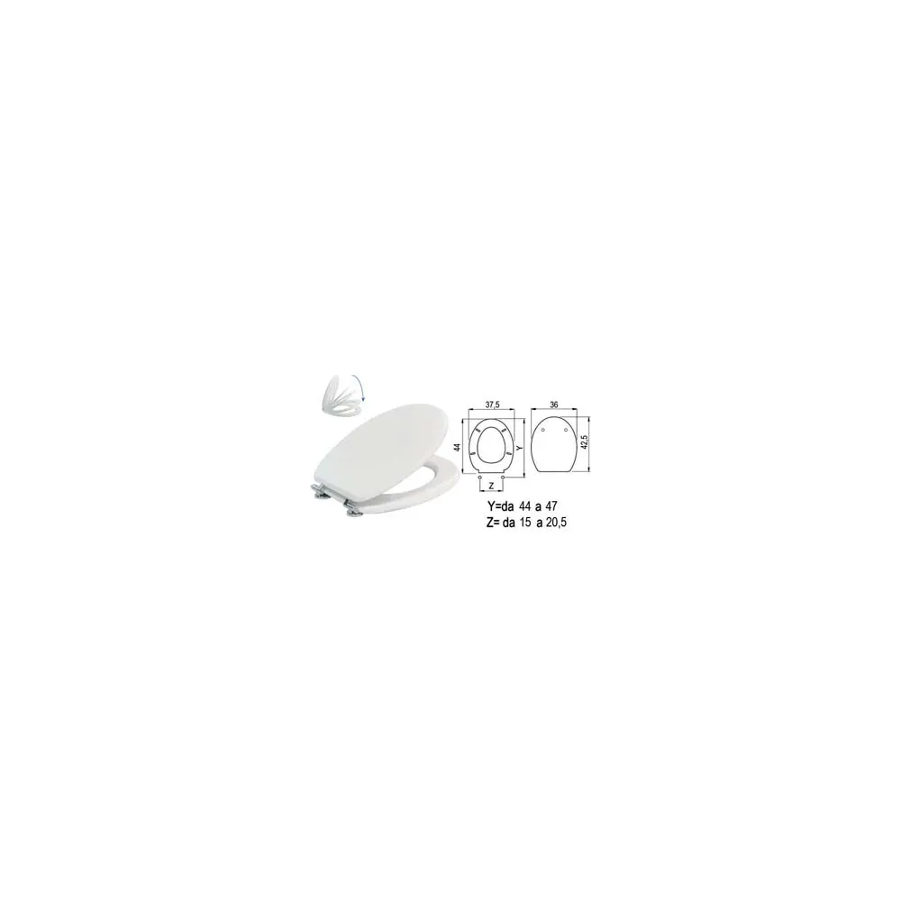 SEDILE WC LACCATO BIANCO CON CHIUSURA RALLENTATA