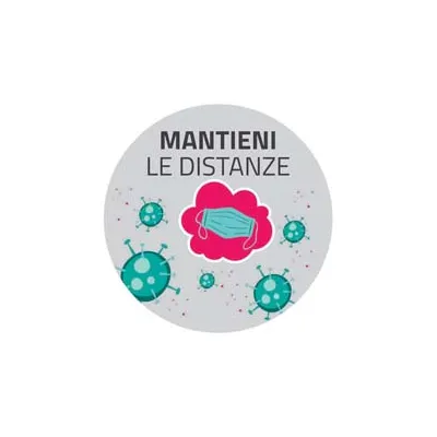 BOLLO ADESIVO CALPESTABILE MANTIENI LE DISTANZE CM.30X30