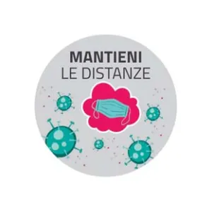 BOLLO ADESIVO CALPESTABILE MANTIENI LE DISTANZE CM.30X30