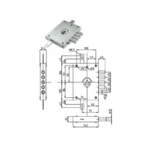 SERRATURA TRIPL.APPLICARE CILINDRO EU CON SCROCCO BLIND.HEAVY MM.63
