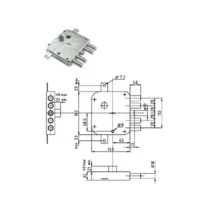 SERRATURA TRIPLICE APPLICARE CON SCROCCO DOPPIA MAPPA BLINDATE STRONG