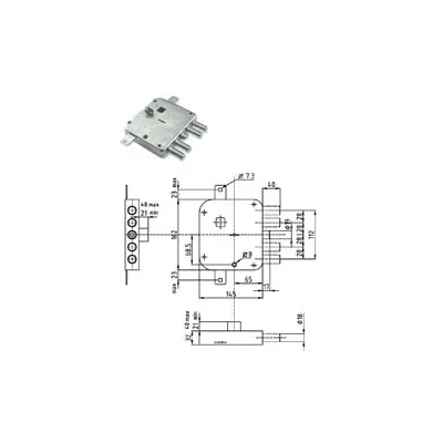 SERRATURA TRIPLICE APPLICARE CON SCROCCO DOPPIA MAPPA BLINDATE STRONG