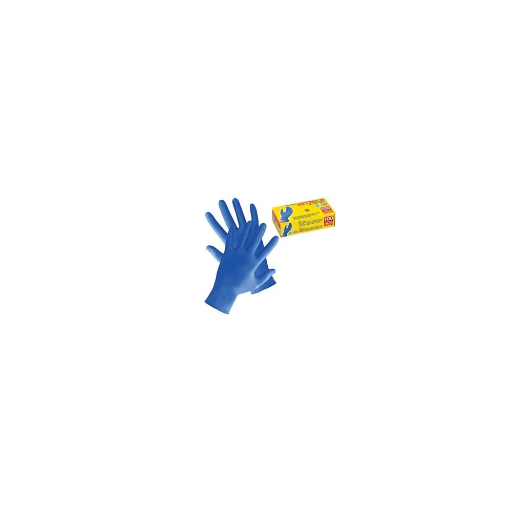 GUANTI IN NITRILE SENZA POLVERE AZZURRI