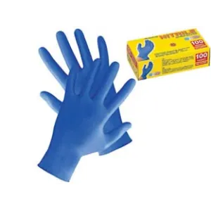 GUANTI IN NITRILE SENZA POLVERE AZZURRI