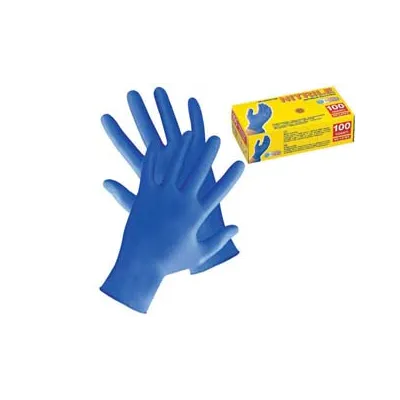 GUANTI IN NITRILE SENZA POLVERE AZZURRI