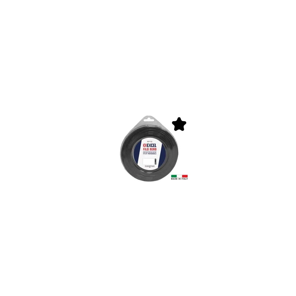 FILO PER DECESPUGLIATORE IN NYLON PENTAGONO NERO
