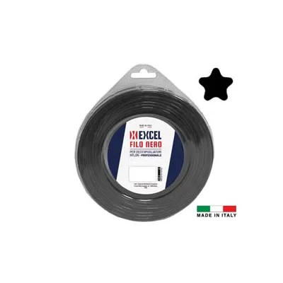 FILO PER DECESPUGLIATORE IN NYLON PENTAGONO NERO
