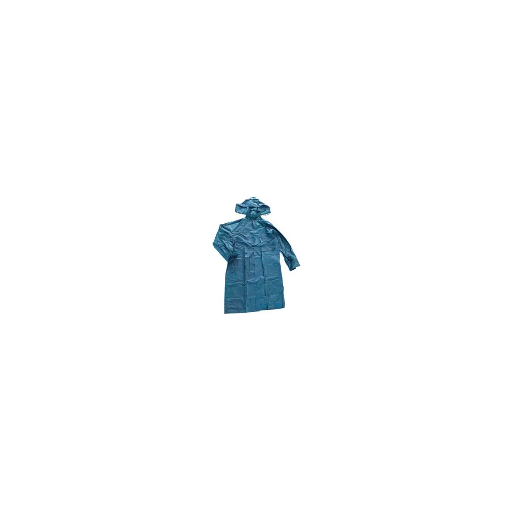 IMPERMEABILE CAPPOTTO IN NYLON/PVC BLU