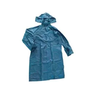 IMPERMEABILE CAPPOTTO IN NYLON/PVC BLU