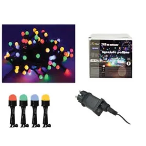 LUCCIOLE A LED MULTICOLOR PER INTERNO/ESTERNO CON GIOCO LUCI