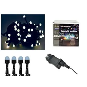 LUCCIOLE A LED BIANCO FREDDO PER USO INTERNO/ESTERNO CON GIOCO LUCI