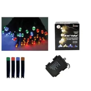 LUCI 120 LED MULTICOLOR A BATTERIA PER INTERNO CON GIOCO LUCI