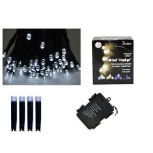 LUCI 120 LED BIANCO FREDDO A BATTERIA PER INTERNO CON GIOCO LUCI