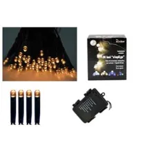 LUCI 120 LED BIANCO CALDO A BATTERIA PER INTERNO CON GIOCO LUCI