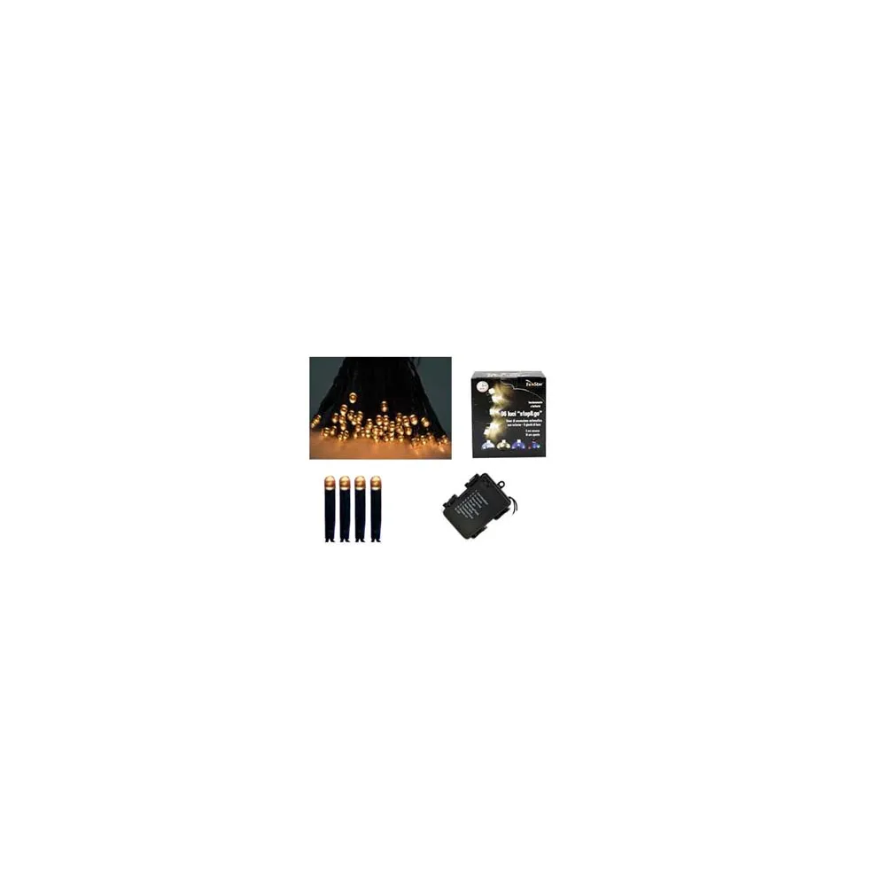 LUCI 120 LED BIANCO CALDO A BATTERIA PER INTERNO CON GIOCO LUCI
