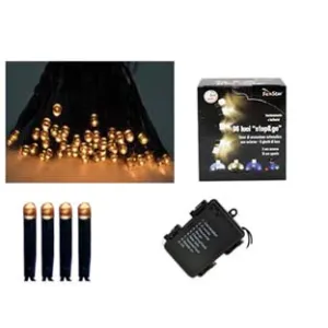 LUCI 120 LED BIANCO CALDO A BATTERIA PER INTERNO CON GIOCO LUCI