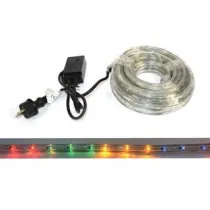 TUBO LUMINOSO 216 LED 3 VIE MULTICOLOR USO INT.EST. C/GIOCO LUCI MT.10