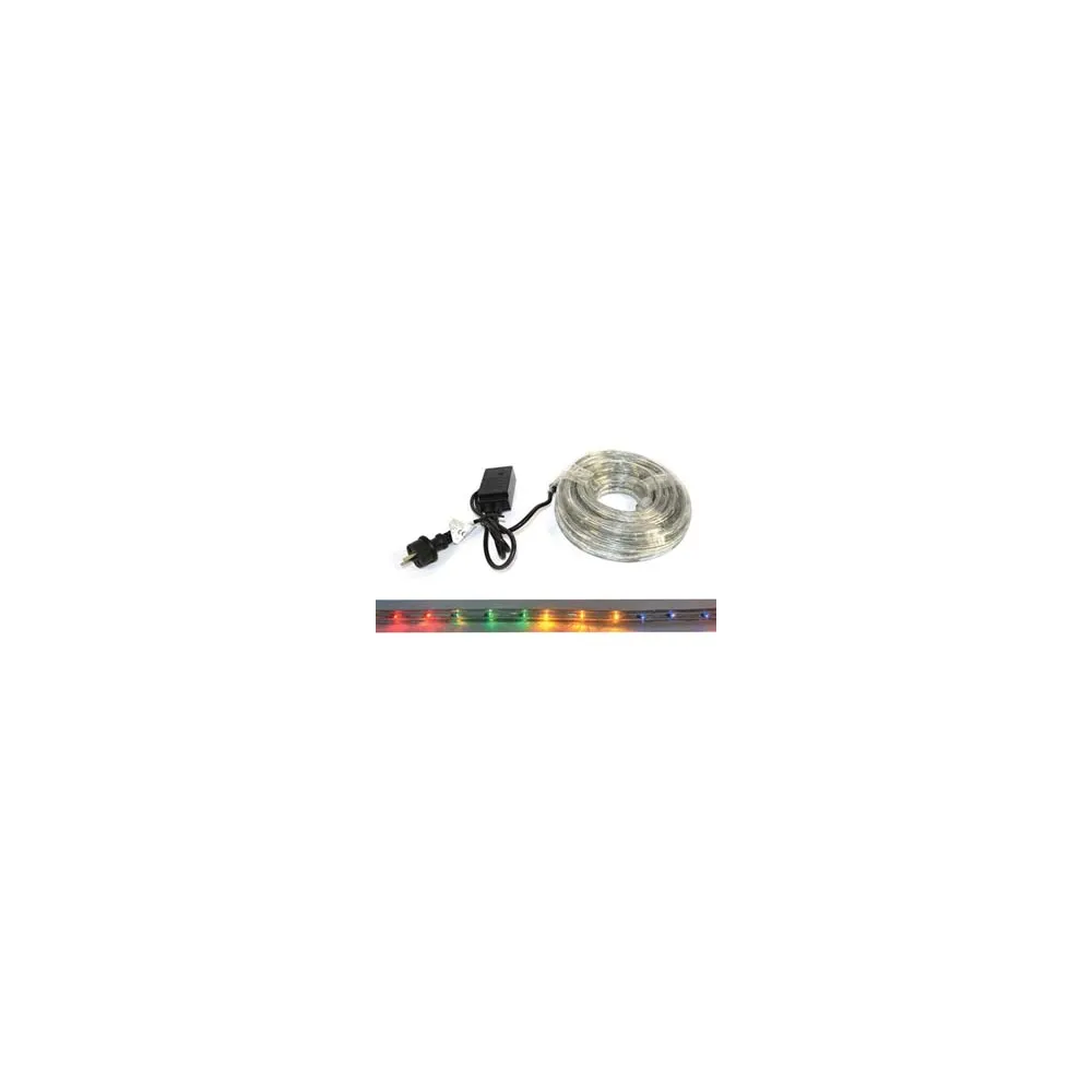 TUBO LUMINOSO 216 LED 3 VIE MULTICOLOR USO INT.EST. C/GIOCO LUCI MT.10
