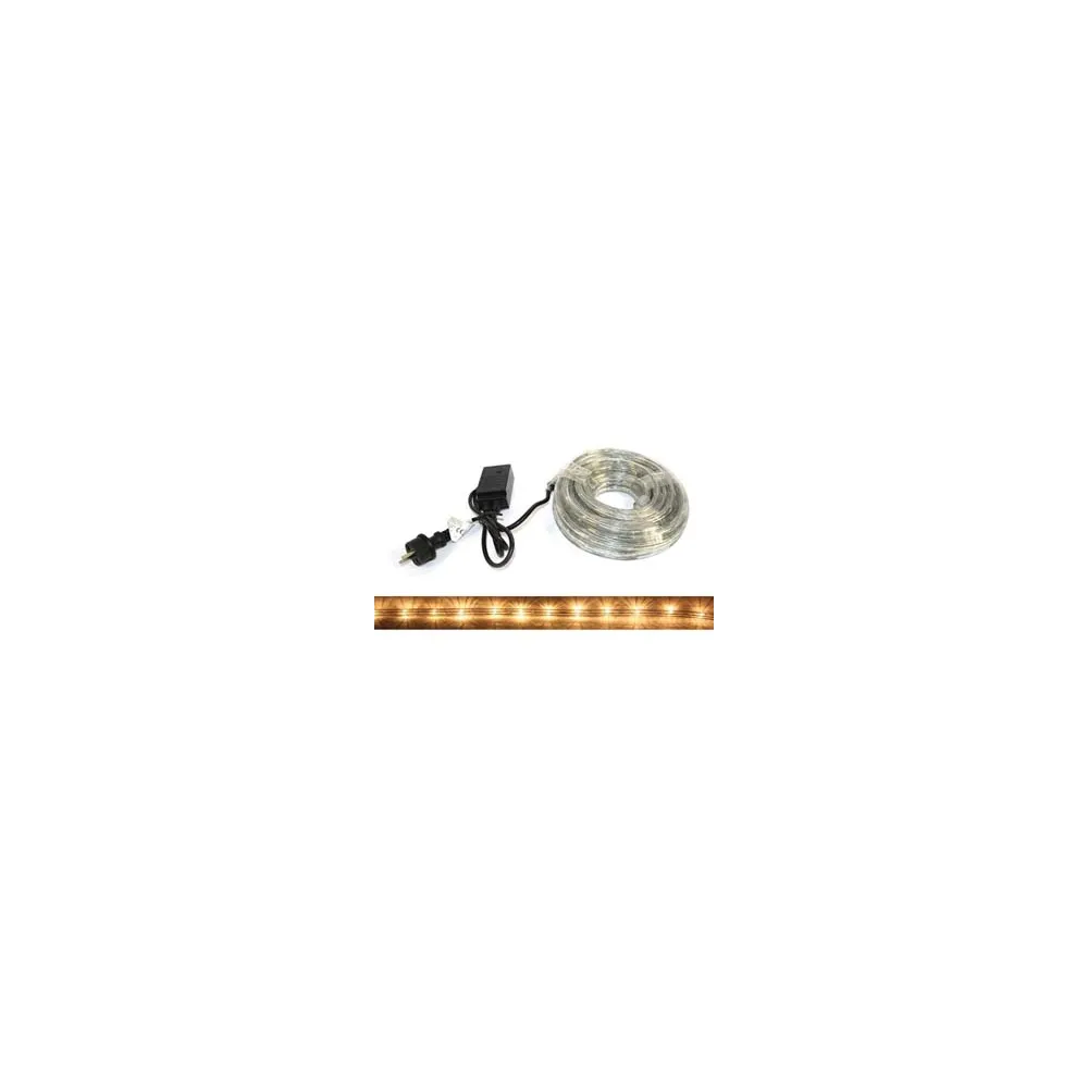 TUBO LUMINOSO 216 LED BIANCO CALDO USO INT. EST. C/GIOCO LUCI 10 MT.