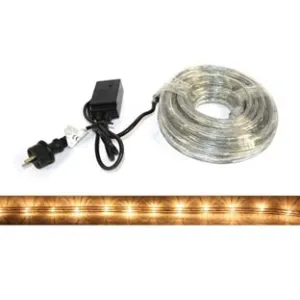 TUBO LUMINOSO 216 LED BIANCO CALDO USO INT. EST. C/GIOCO LUCI 10 MT.