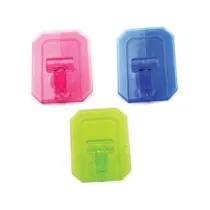 GANCI GIGANTI ADESIVI IN PLASTICA TRASPARENTI COLORI ASSORTITI