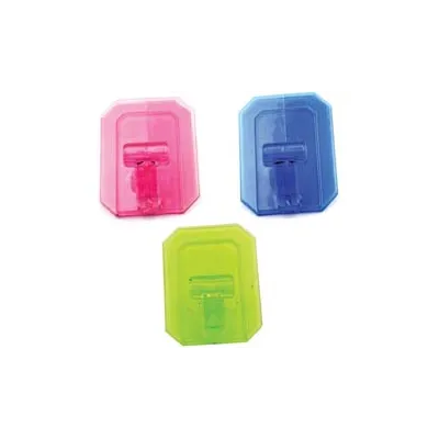 GANCI GIGANTI ADESIVI IN PLASTICA TRASPARENTI COLORI ASSORTITI