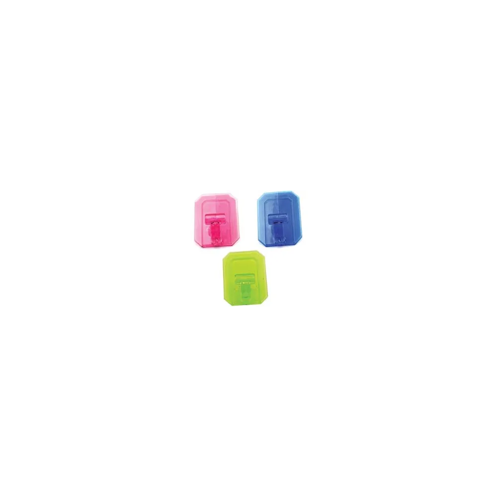 GANCI GIGANTI ADESIVI IN PLASTICA TRASPARENTI COLORI ASSORTITI